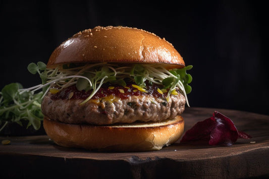 Hamburger d'agneau méditerranéen juteux