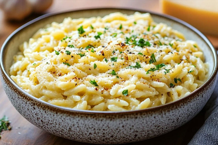 Creamy Garlic Parmesan Orzo