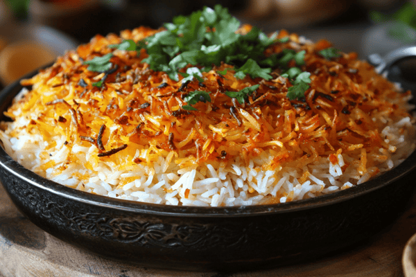 Fluffy Persian-Style Rice with Crispy Tahdig Crust