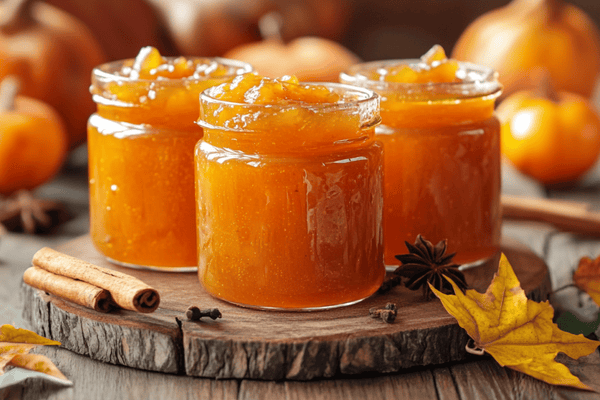 Homemade Spiced Persimmon Jam with Cinnamon and Vanilla