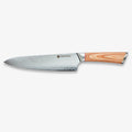Haruta Couteau de chef Gyuto japonais en acier de Damas VG10 de 8 pouces avec manche en bois et fourreau