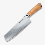 Haruta 7 Zoll VG10 Nakiri-Messer aus japanischem Damaststahl mit Holzgriff und Scheide