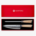 Haruta Box-Set aus japanischem Damaststahl VG10, 8-Zoll-Kochmesser und 13-Zoll-Diamant-Schleifstahl
